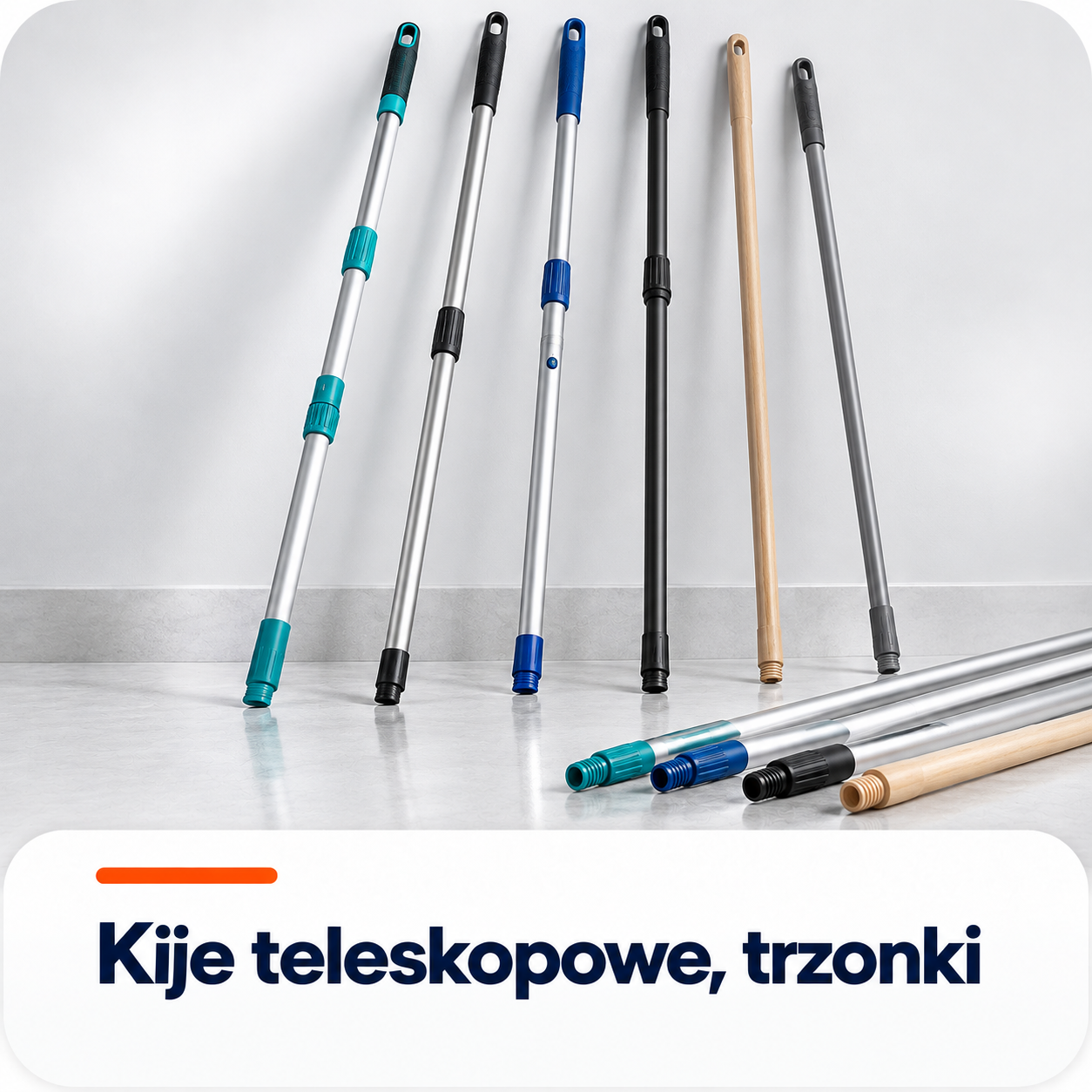 Kije, teleskopy, trzonki